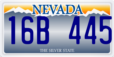 NV license plate 16B445