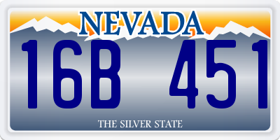 NV license plate 16B451