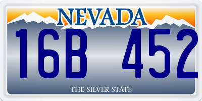 NV license plate 16B452