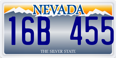 NV license plate 16B455