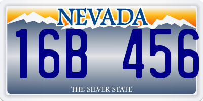 NV license plate 16B456