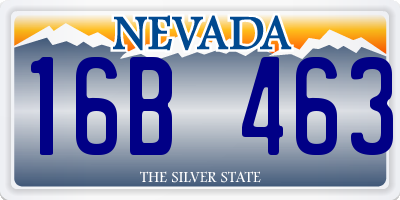 NV license plate 16B463