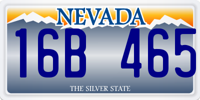 NV license plate 16B465
