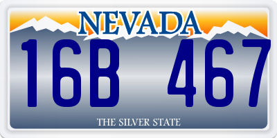NV license plate 16B467