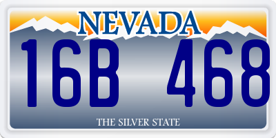 NV license plate 16B468