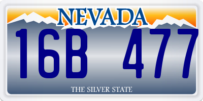 NV license plate 16B477