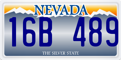 NV license plate 16B489