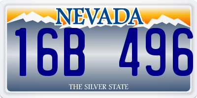 NV license plate 16B496