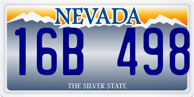 NV license plate 16B498