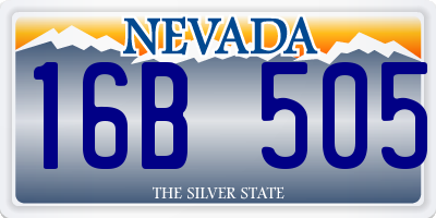 NV license plate 16B505