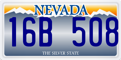 NV license plate 16B508