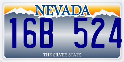 NV license plate 16B524