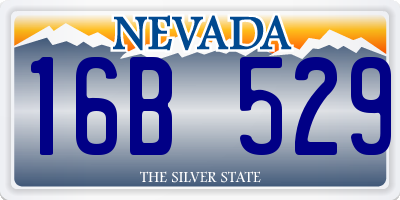 NV license plate 16B529