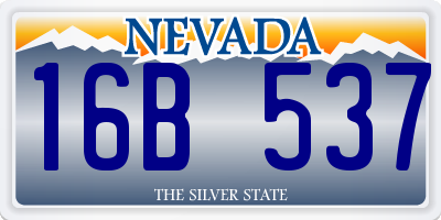 NV license plate 16B537