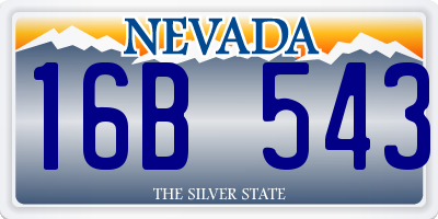 NV license plate 16B543