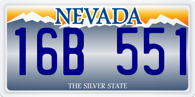 NV license plate 16B551