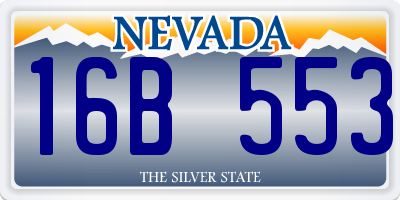 NV license plate 16B553