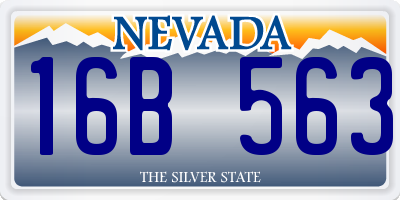 NV license plate 16B563