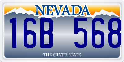 NV license plate 16B568