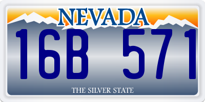 NV license plate 16B571