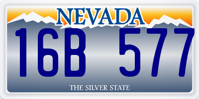 NV license plate 16B577