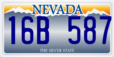 NV license plate 16B587