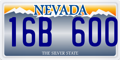 NV license plate 16B600