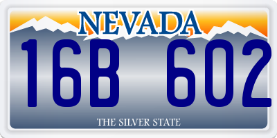 NV license plate 16B602