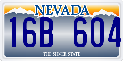 NV license plate 16B604