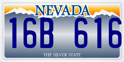 NV license plate 16B616