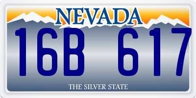 NV license plate 16B617