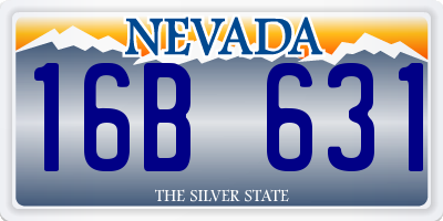 NV license plate 16B631