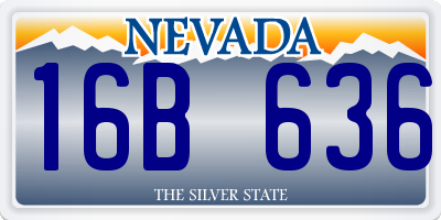 NV license plate 16B636