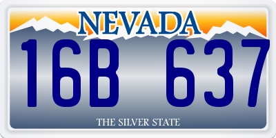 NV license plate 16B637