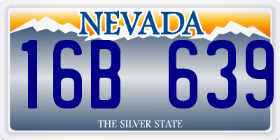 NV license plate 16B639