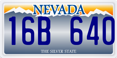 NV license plate 16B640