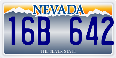 NV license plate 16B642