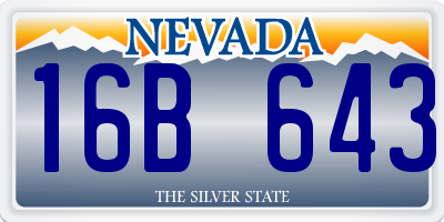 NV license plate 16B643
