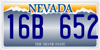 NV license plate 16B652