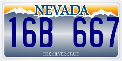 NV license plate 16B667