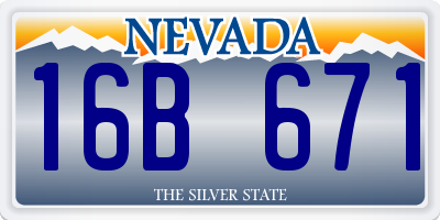 NV license plate 16B671