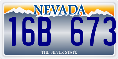 NV license plate 16B673