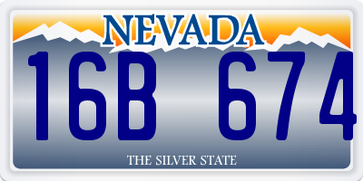 NV license plate 16B674