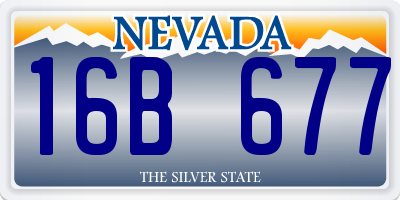 NV license plate 16B677