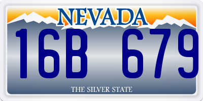 NV license plate 16B679