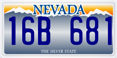NV license plate 16B681