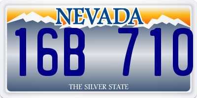 NV license plate 16B710