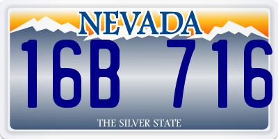 NV license plate 16B716