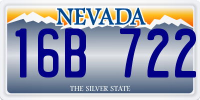 NV license plate 16B722