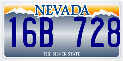 NV license plate 16B728